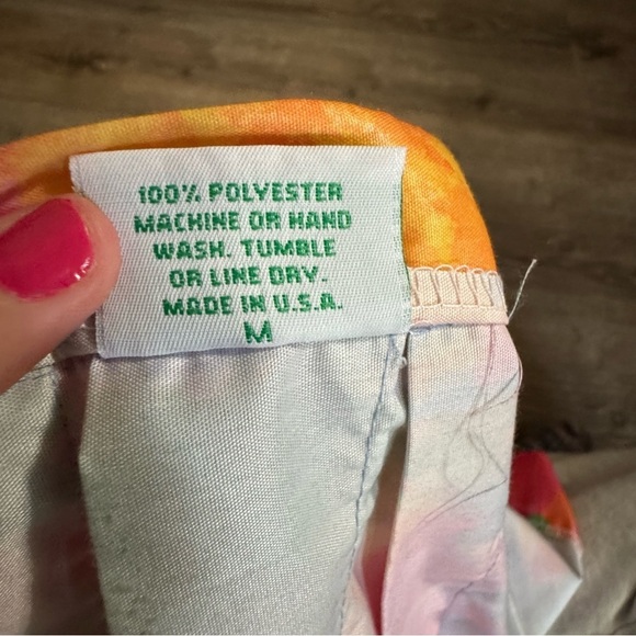 Vintage Cycle Boston Colorful Floral Print Pleated Mini Skirt - Picture 9 of 11